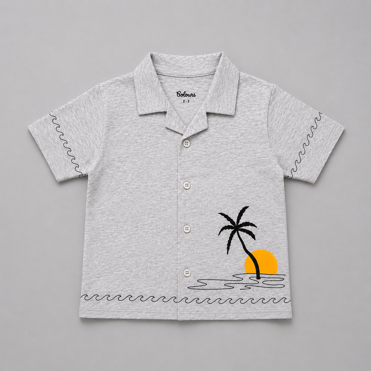 Summer Beach Tree Button-Down Shirt - BCOS1012