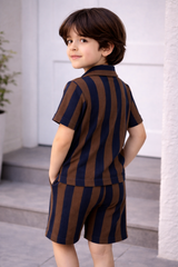 Boys Premium Waffle Knit Summer Co-ord Set - BCSOM153