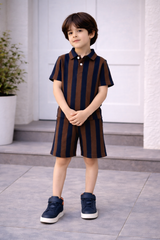 Boys Premium Waffle Knit Summer Co-ord Set - BCSOM153