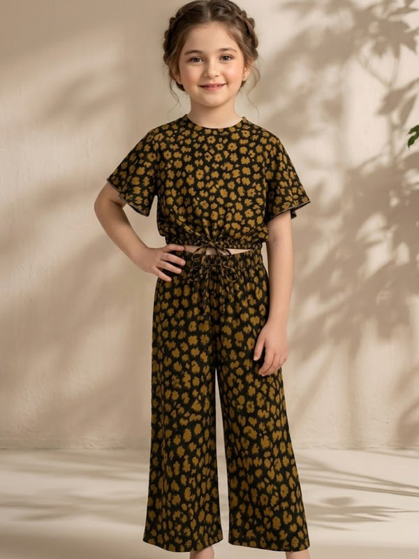 Girls Leapord Co Ord Set - GCSSF520