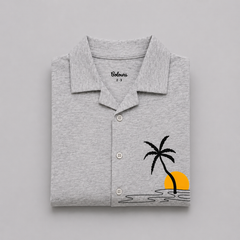 Summer Beach Tree Button-Down Shirt - BCOS1012
