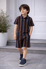 Boys Premium Waffle Knit Summer Co-ord Set - BCSOM153