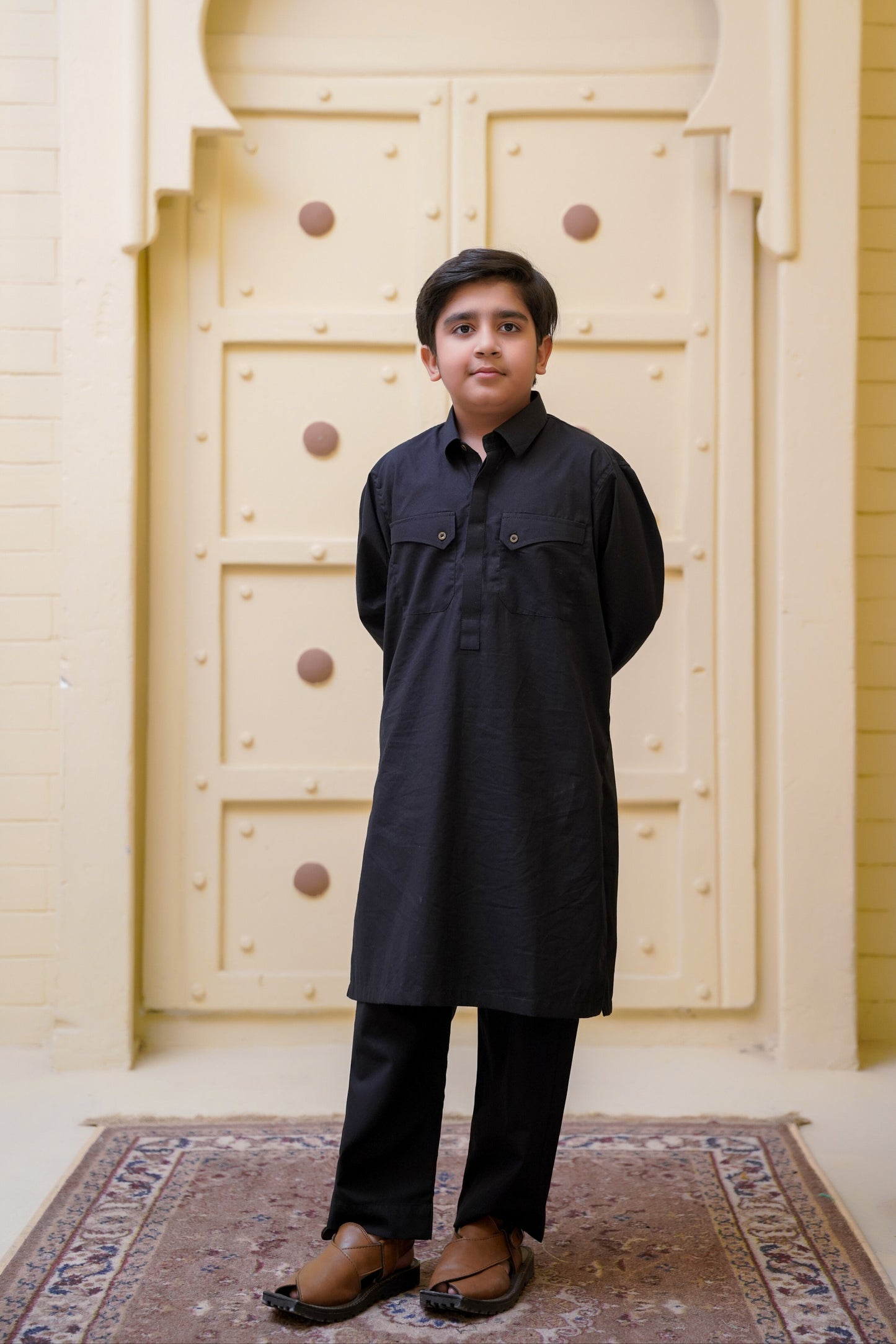 Boys Double Pocket Co-ord Set - Black