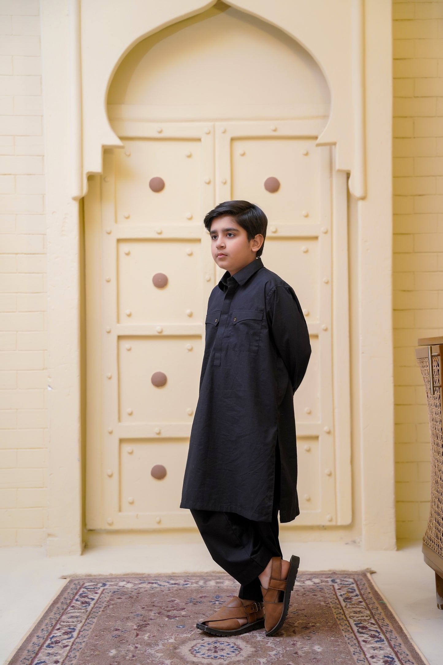 Boys Double Pocket Co-ord Set - Black