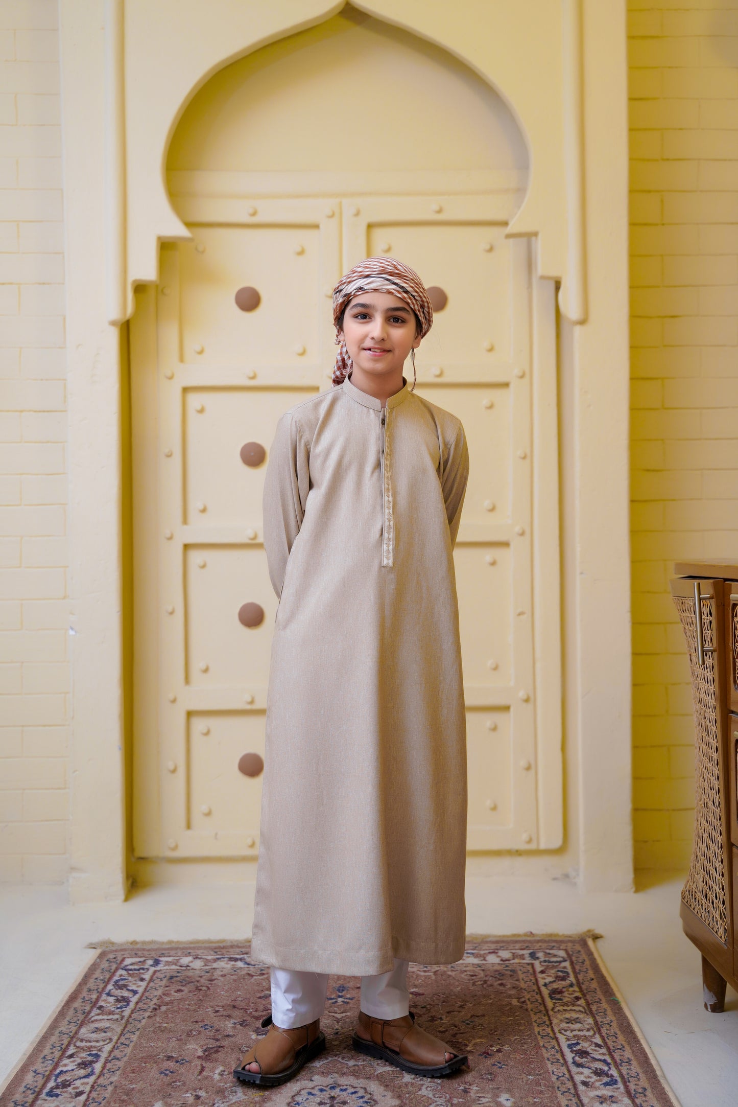 Kids Thobe With Trouser - Premium Islamic Wear for Children