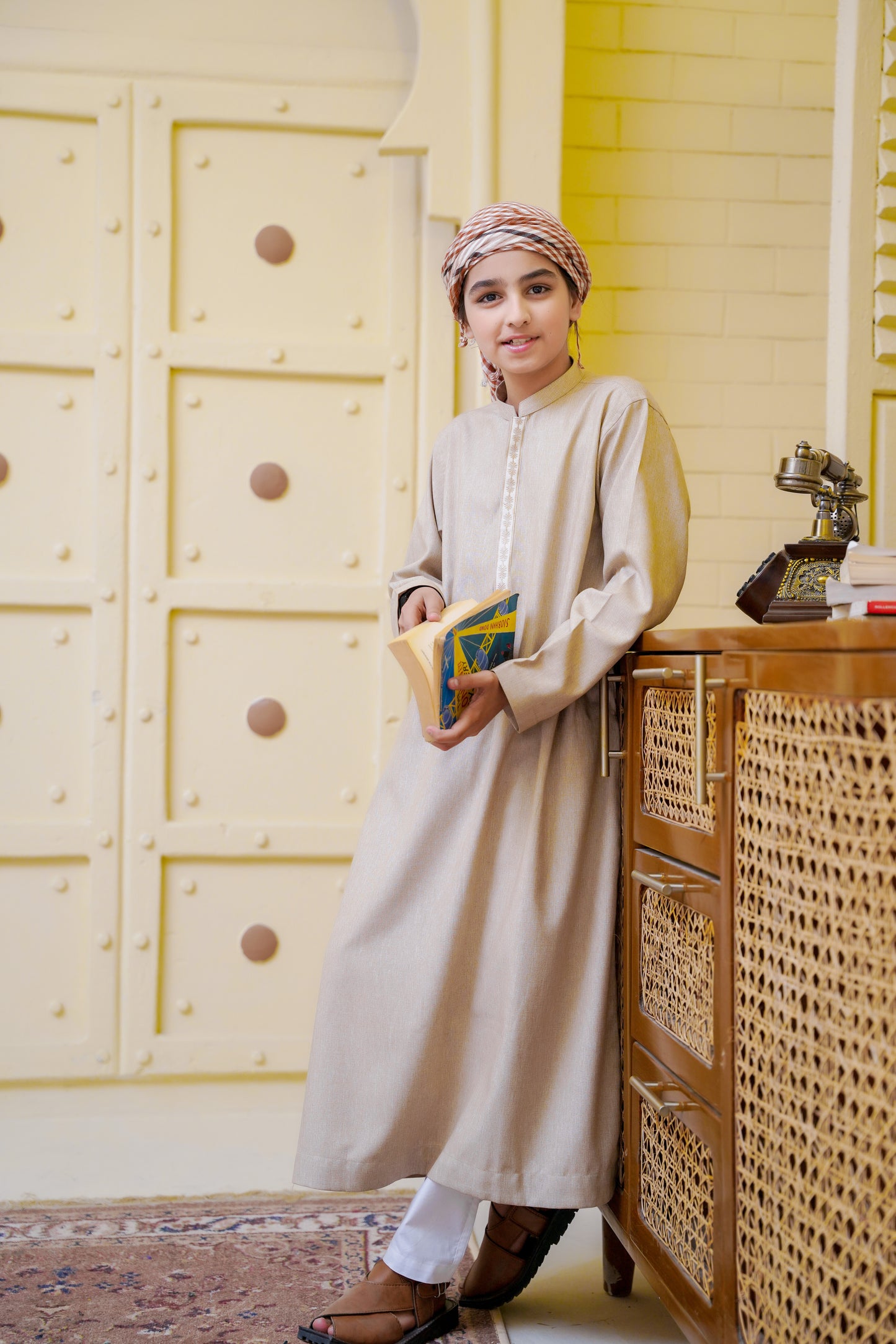 Kids Thobe With Trouser - Premium Islamic Wear for Children