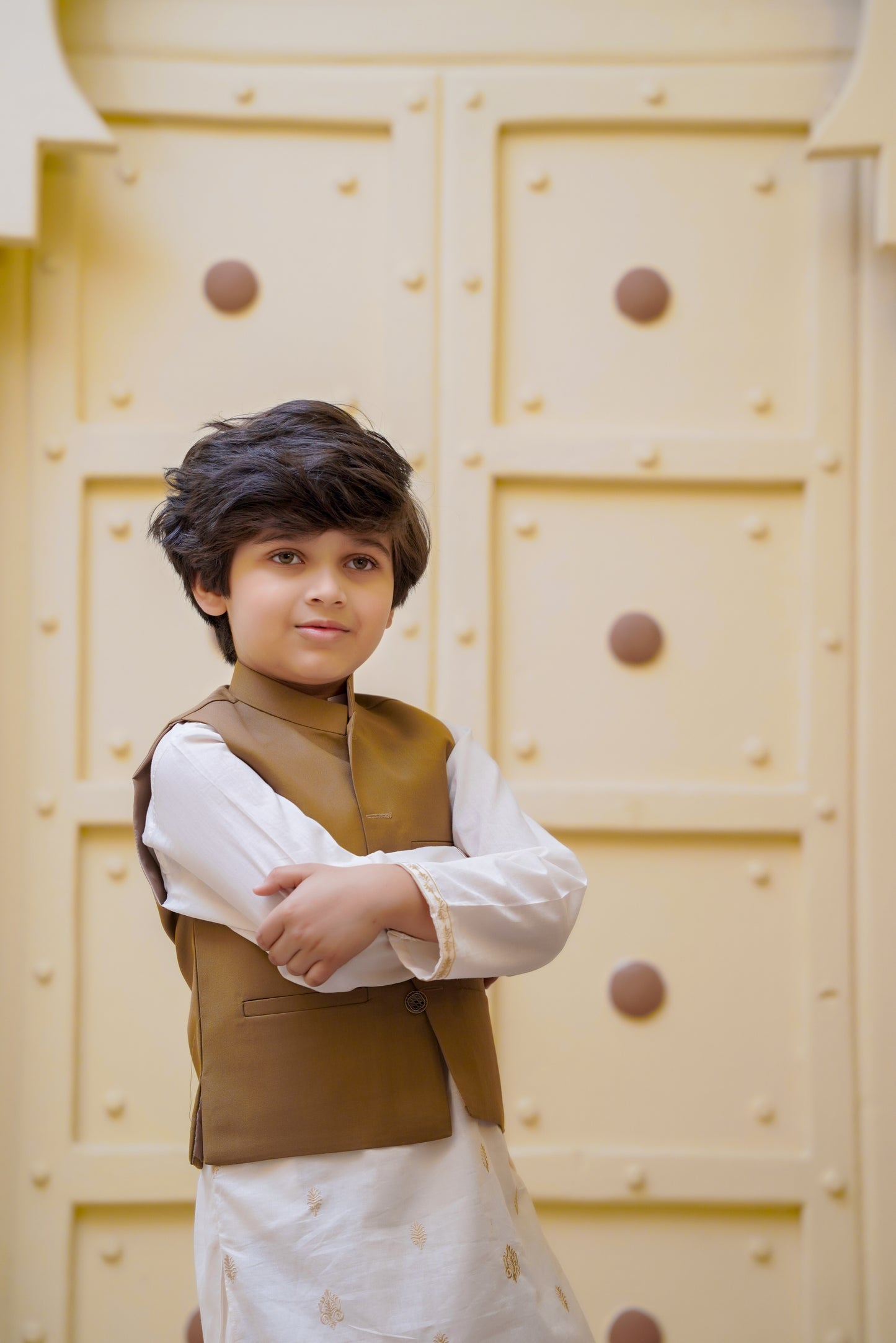 Boys Waistcoat -Coffee Brown-WC27