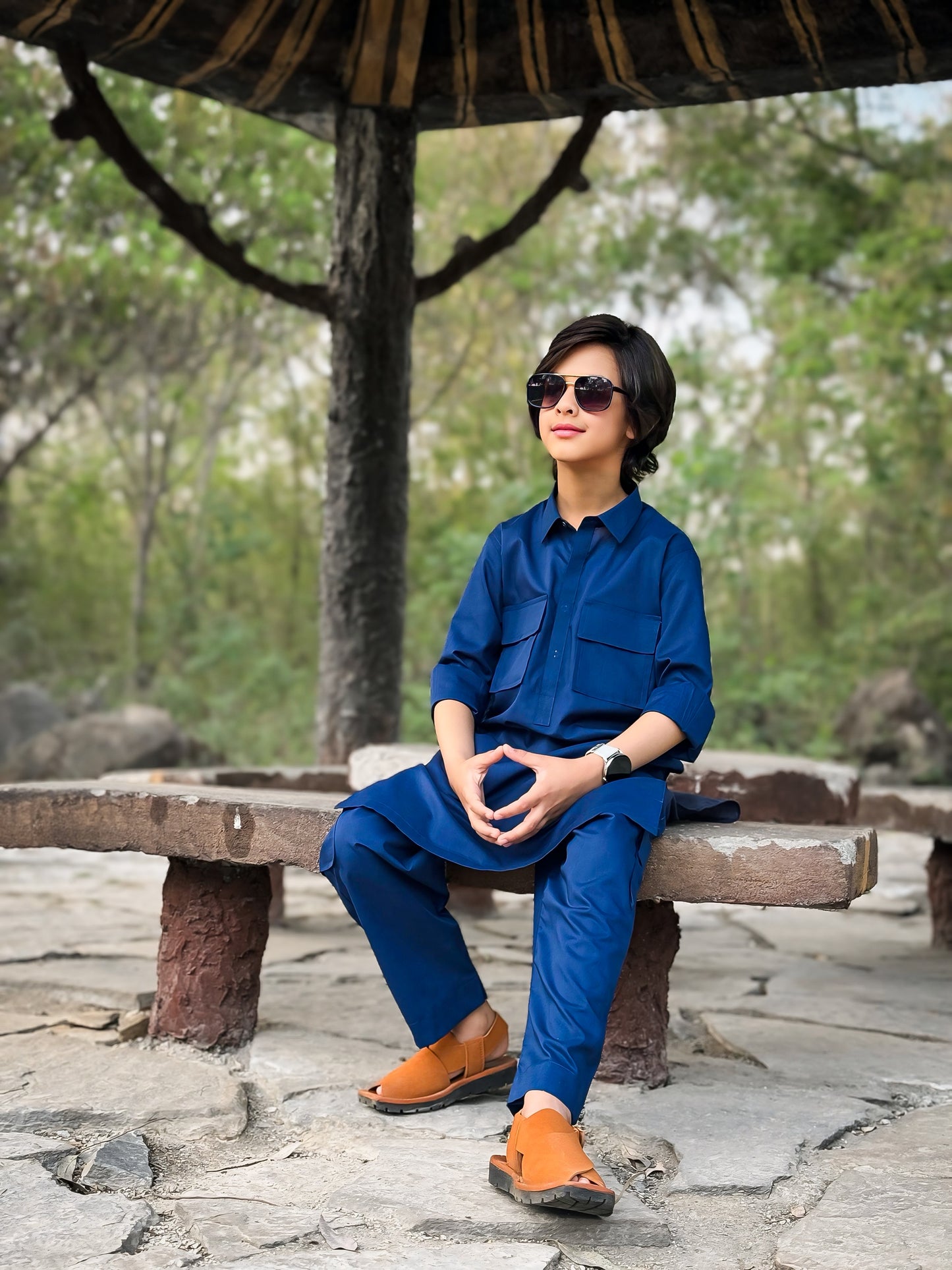 Boys Double Pocket Co-ord Set - Electric Blue