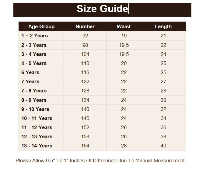 DJ16 Size Guide