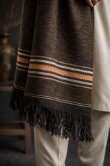 Boys Premium Woolen Shawl - Brown