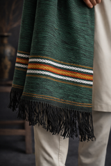 Boys Premium Woolen Shawl - Green
