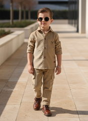 Corduroy Co-ord set for boys- cookie cc7
