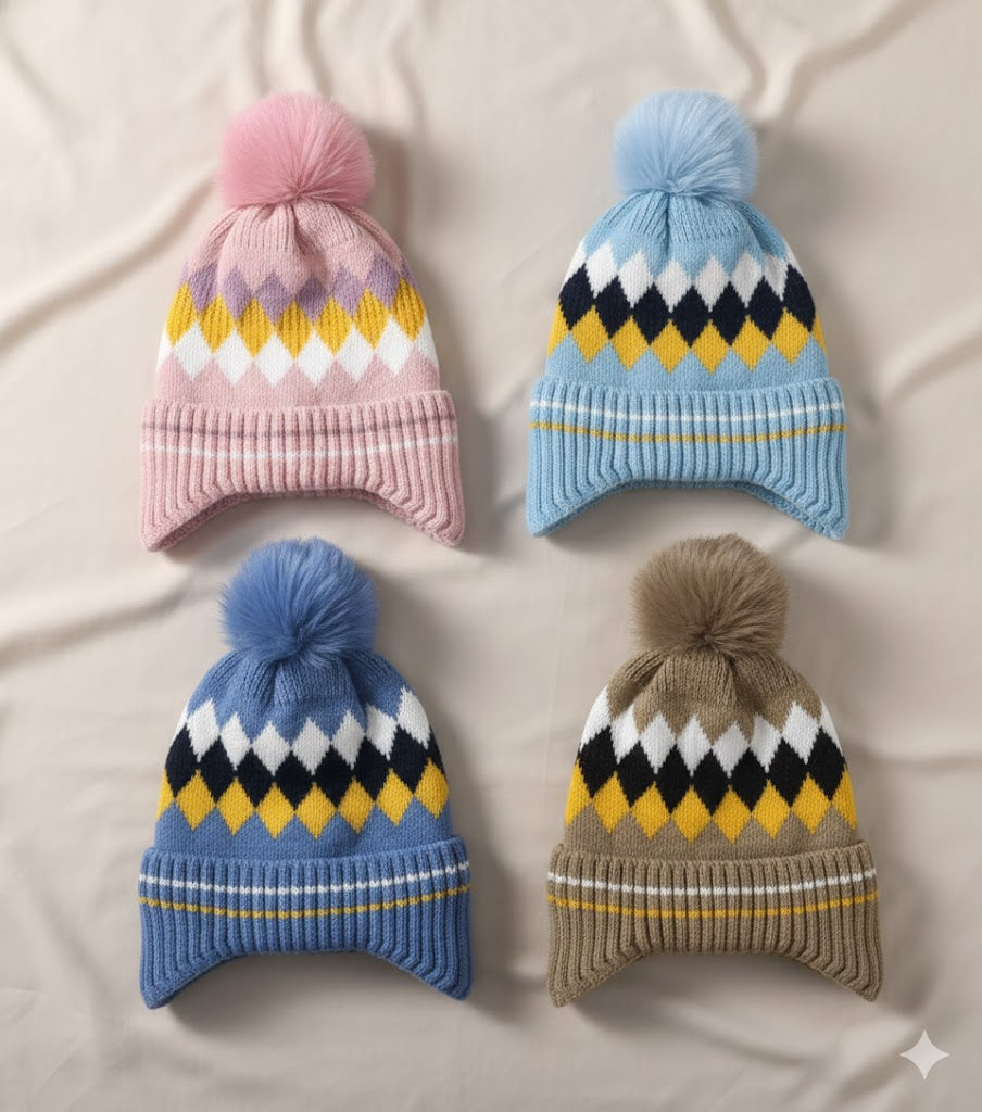 Multi Woolen Cap / Ear Protection 2y-10y - Bc120